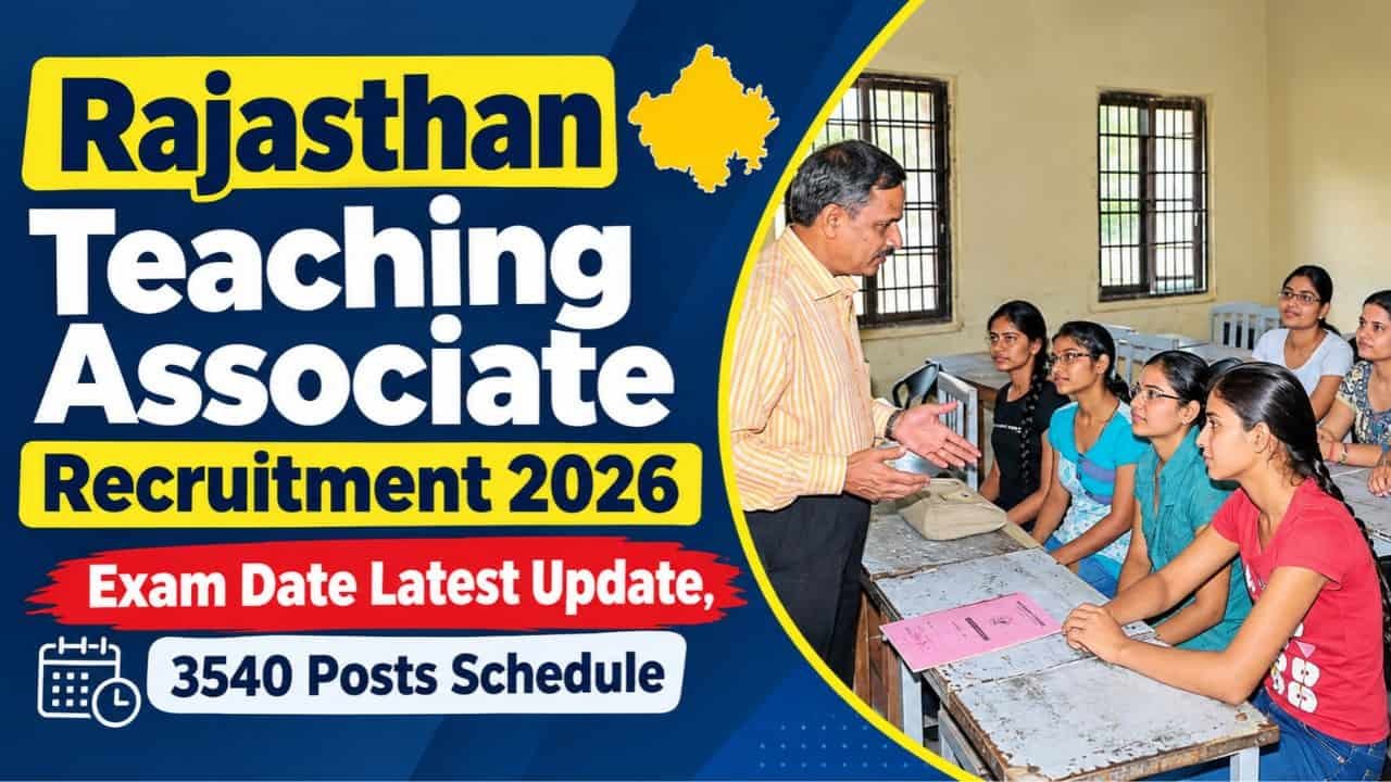 Rajasthan Teaching Associate Recruitment 2026